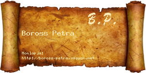 Boross Petra névjegykártya